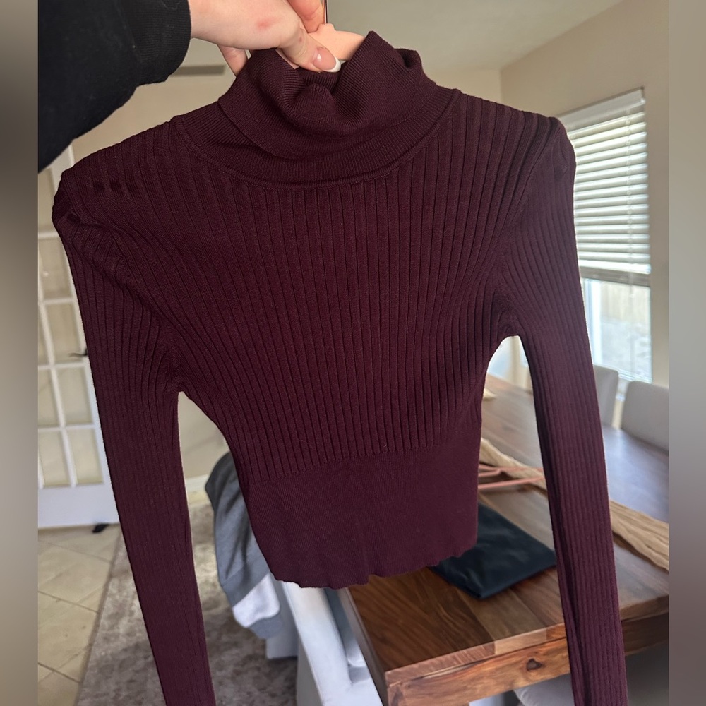 Cropped turtle neck